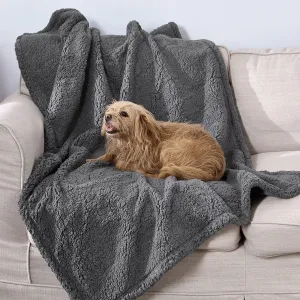 100% Leak Proof Pet Blanket Waterproof Dog Blanket Pee Proof Soft Dog Cat Bed Furniture Cover For Large Dogs and Cats Sofa Couch and Bed Dark Grey M 70 X 100cm