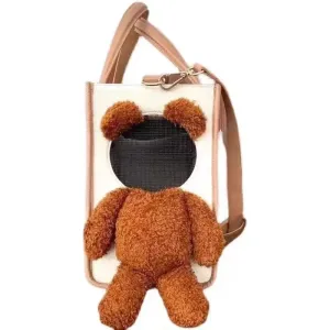 Anniepaw Cute Puppy Portable Shoulder Handbag Dog Cat Carrier for Small Dogs