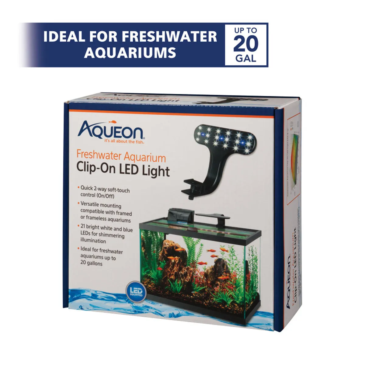 Aqueon Freshwater Aquarium Clip-On LED Light
