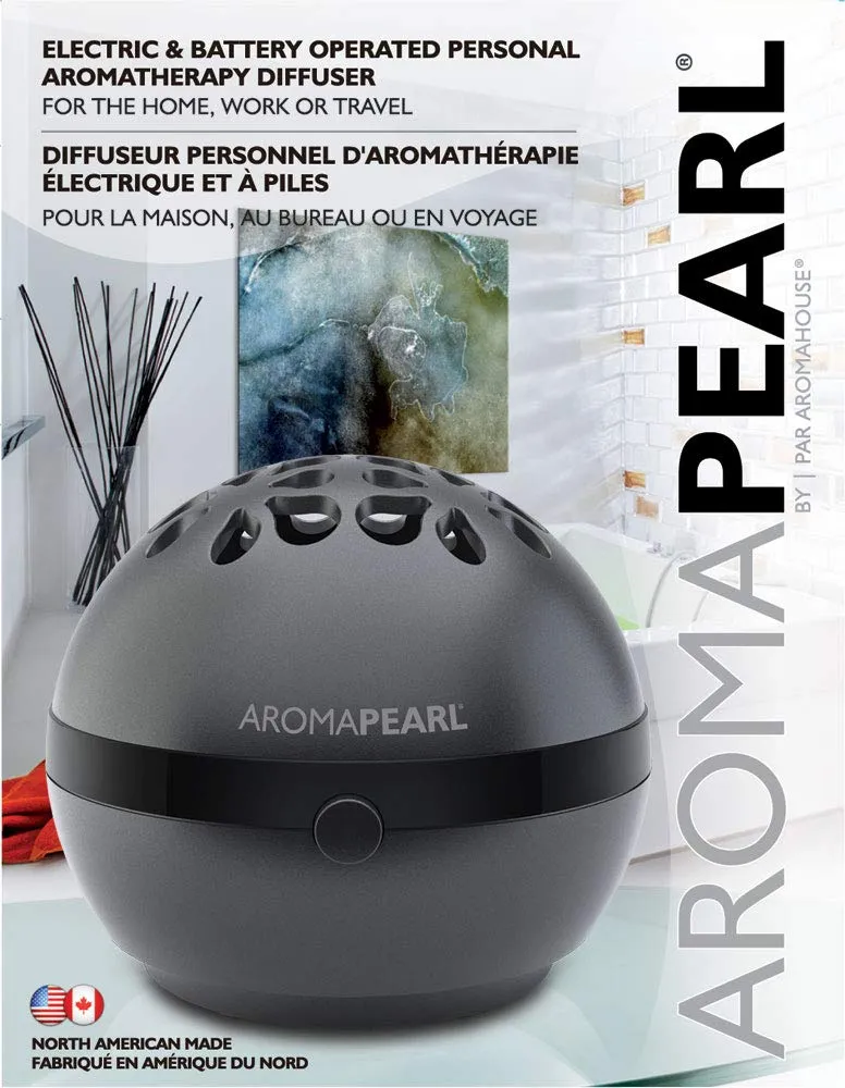 AromaPearl Electric and Battery Operated Personal Aromatherapy Diffuser Great for The Home, Office and for Travel (Black)