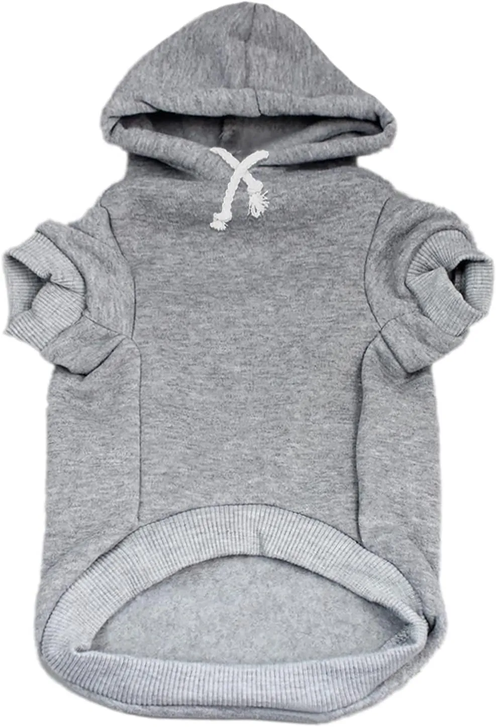 Big Brother (B&W) Dog Hoodie Fleece Lined Pullover Sweatshirt with Leash Hole (Grey, X-Large 894)