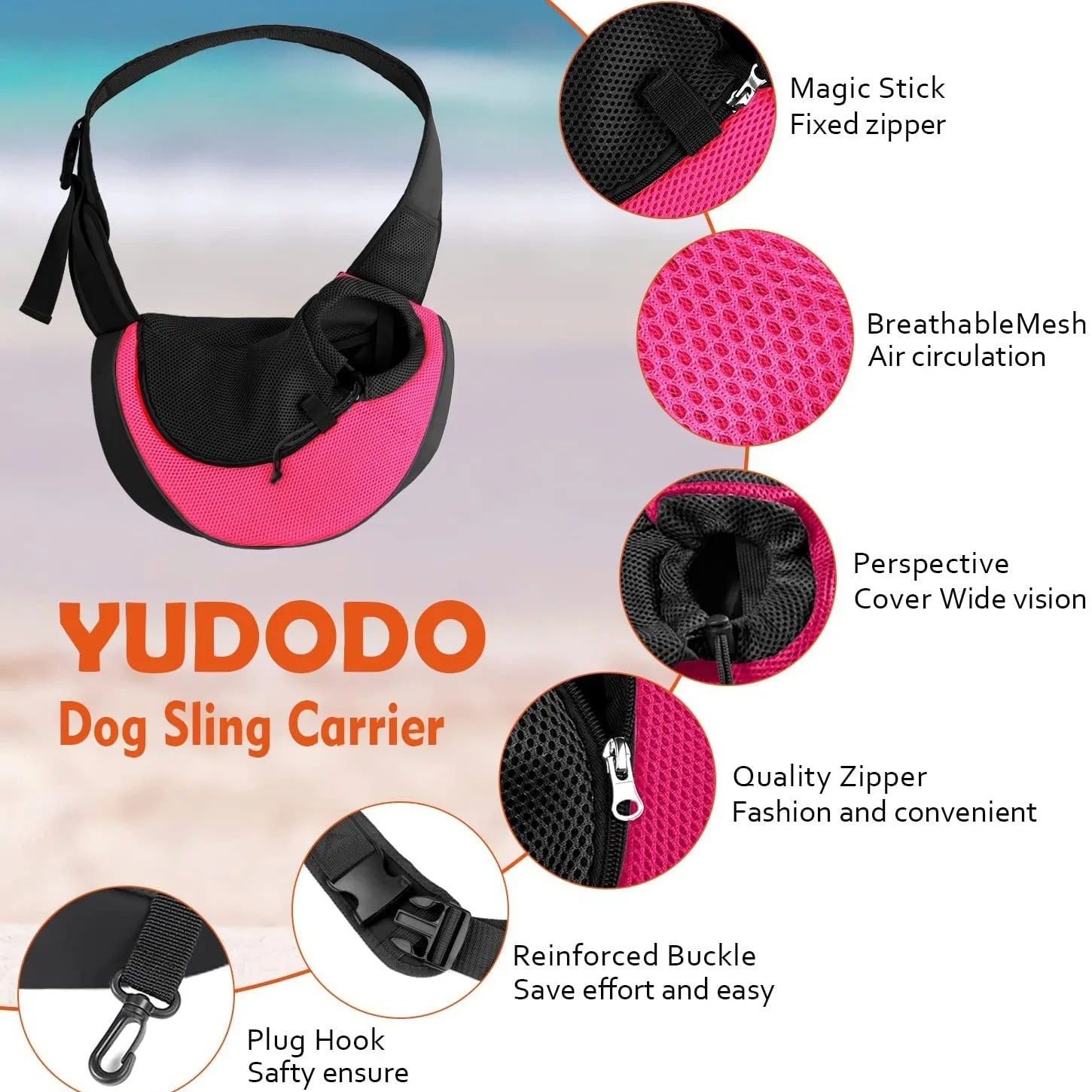 Breathable Mesh Travel Safe Sling Bag Carrier for Pets