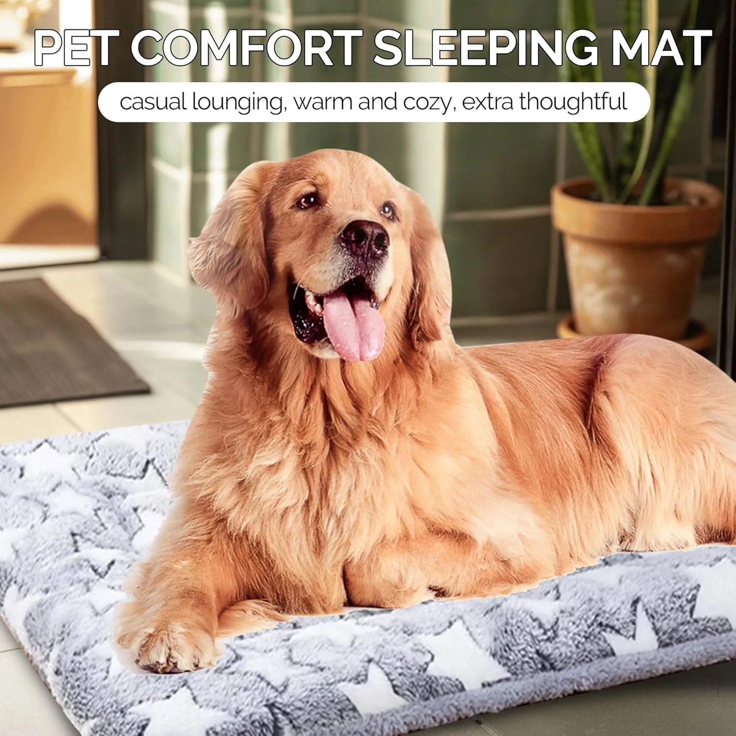 Dog Bed Mat - Dog Crate Pad - Reversible Dog Mat for Pet Comfort - Soft Bed Crate Pads with Dual-Sided Design for All Seasons - Durable, Machine Washable Mat for Crates, Travel, and Home