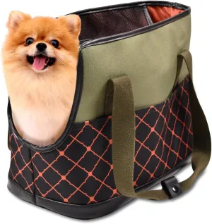 Dog Purse Carrier for Small Dogs, Soft-Sided Tote Bags with Pocket Dog Travel Supplies Portable Dog Sling with Anti-Slip Bottom