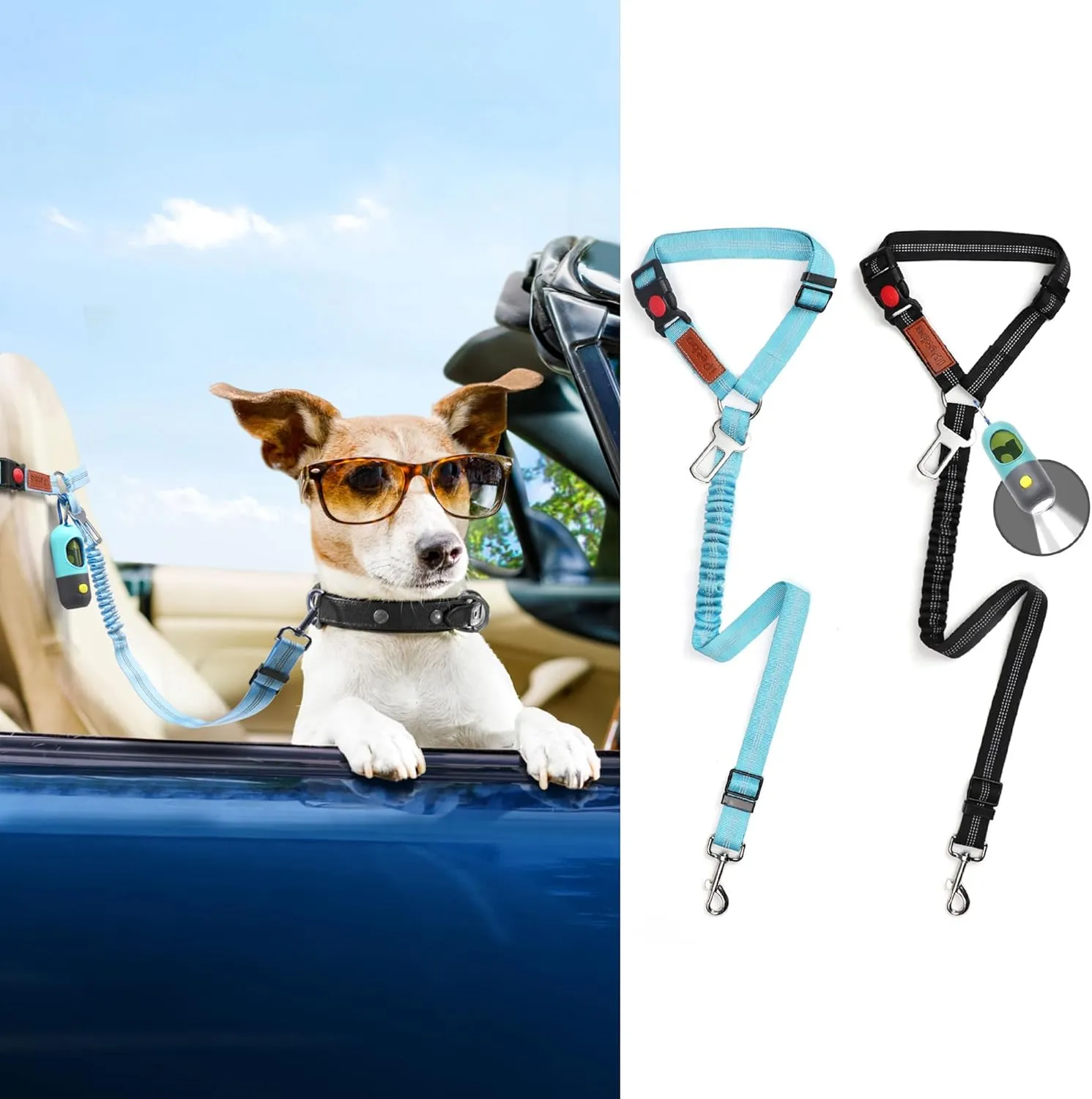 Dog Seat Belt for Car | Adjustable Pet Seat Belt for Dog Safety Belt for Car Dog Car Harness(Blue)