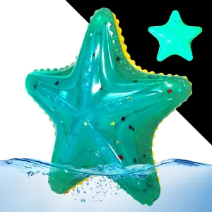 Dog Toy Floating Luminous, Squeaky Dog Toy, Glow in The Dark (Large Starfish)
