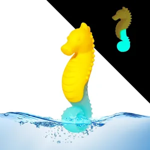Dog Toy Floating Luminous, Squeaky Dog Toy, Glow in The Dark (Seahorse)