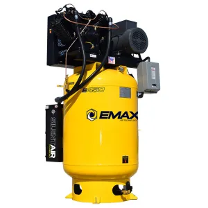 EMAX 7.5 HP  Single Phase 120 Gallon Vertical Air Compressor Air Silencer Tech
