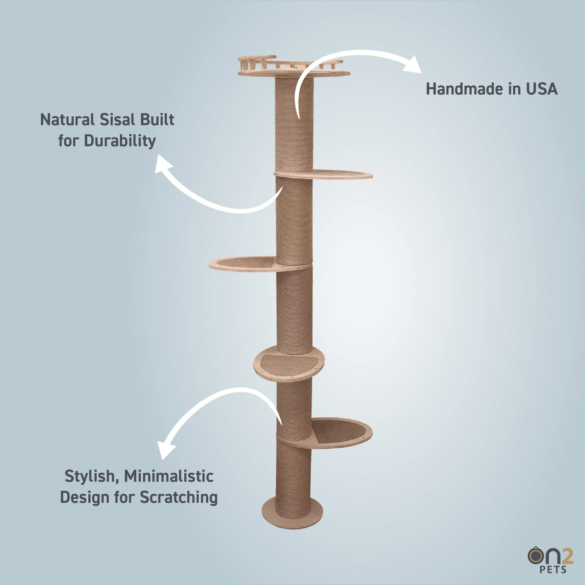 Five-Level Wall Mounted Activity Cat Tree - NEW!!!