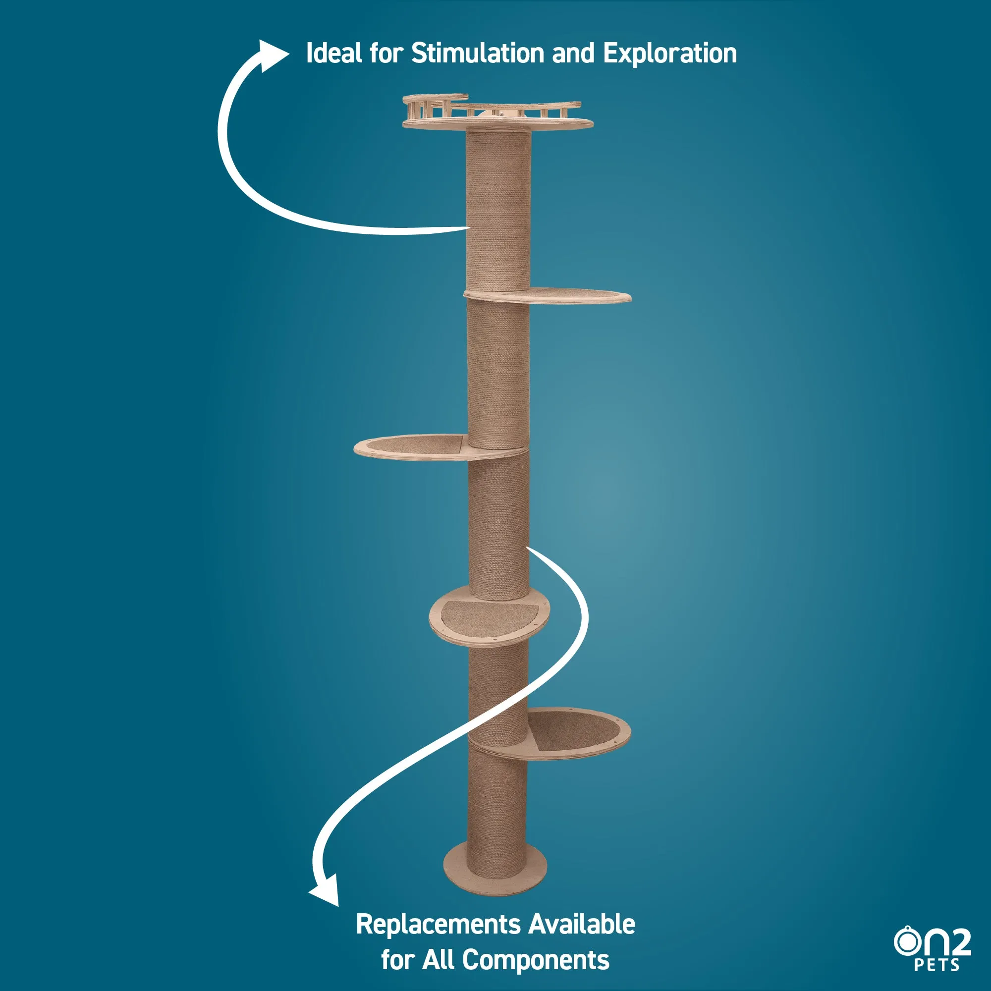 Five-Level Wall Mounted Activity Cat Tree - NEW!!!