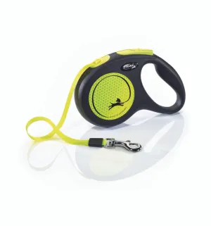 Flexi New Neon Retractable Tape Lead Yellow