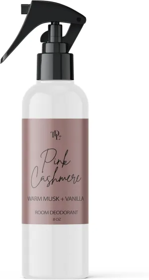 Home "PINK CASHMERE' Warm Spices   Vanilla Room Deodorant |Non Aerosol Aromatic Mist | Plant Based Formula | Odor Eliminator Freshener for Fabric/Linen, Furniture, or Air | 8.0 oz