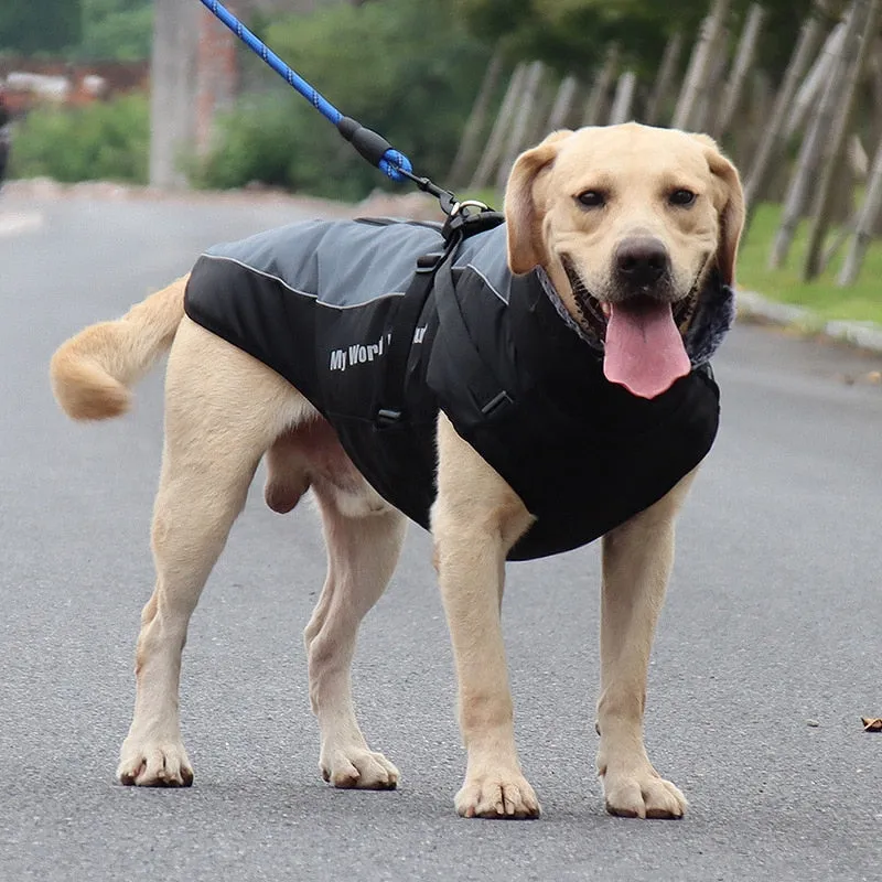 Large Dogs Winter Warm Jacket Waterproof Reflective