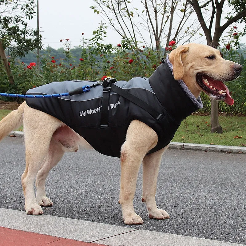 Large Dogs Winter Warm Jacket Waterproof Reflective