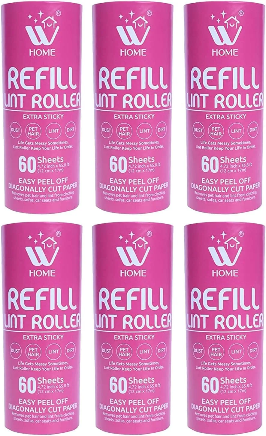 Lint Roller Refills, Extra Sticky Lint Remover for Pet Hair, Best for Couch, Clothes & Furniture, Lint Remover, Pack of 6, Total Sheets 360