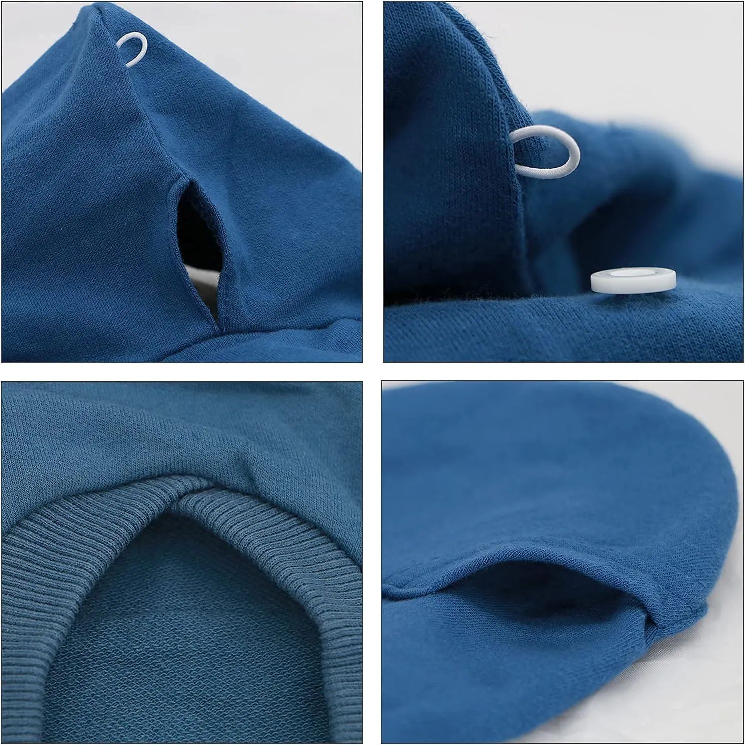 LOPHIPETS Dog Cotton Hoodies Sweatshirts for Small Dogs Chihuahua Puppy Clothes Cold Weather Coat-Navy/L