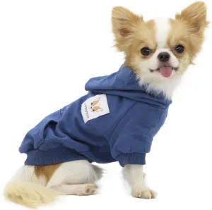 LOPHIPETS Dog Cotton Hoodies Sweatshirts for Small Dogs Chihuahua Puppy Clothes Cold Weather Coat-Navy/L