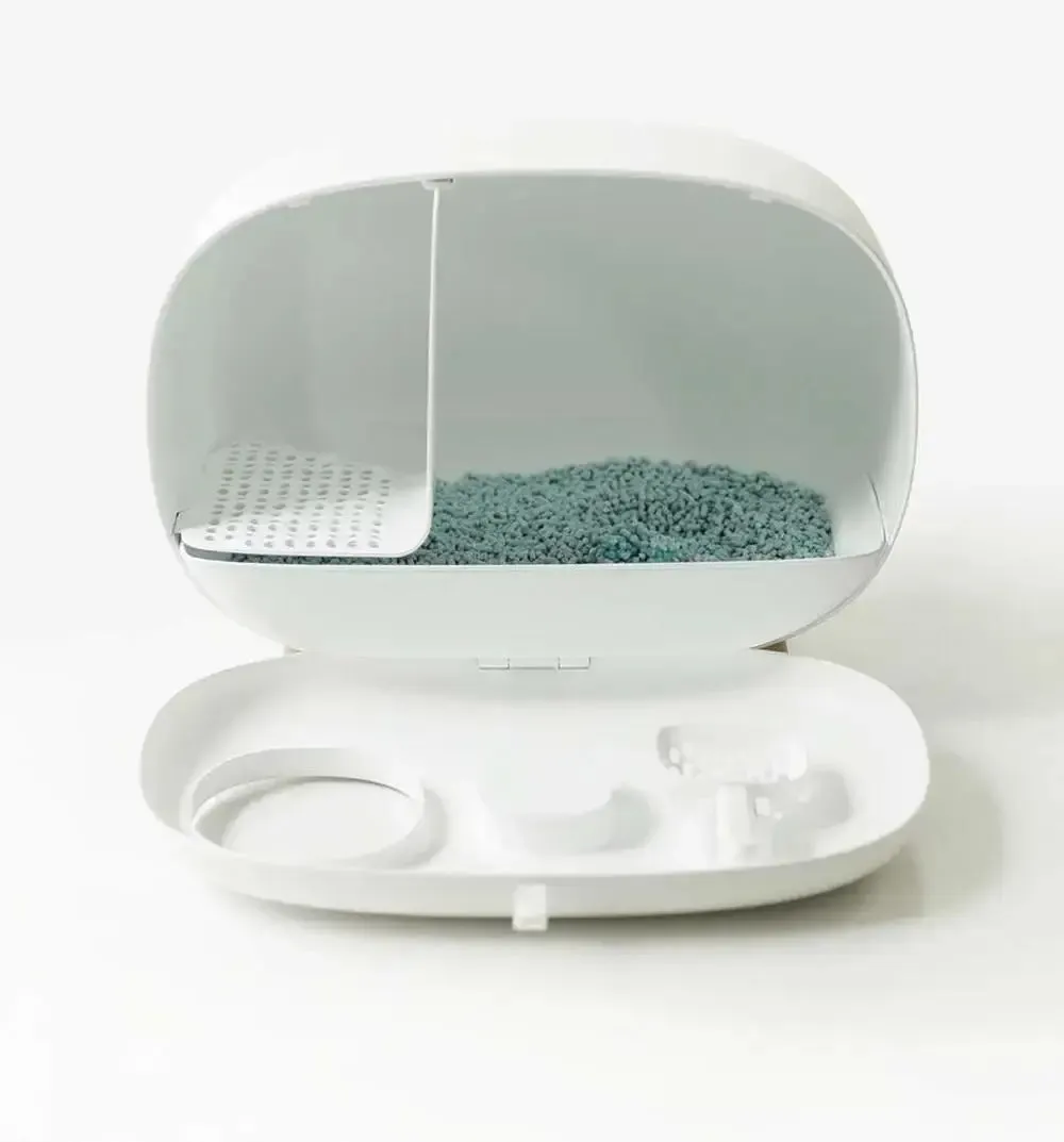 Luxury Cat Litter Box Semi-Closed Design with Scoop