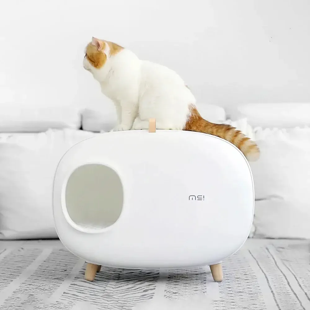 Luxury Cat Litter Box Semi-Closed Design with Scoop