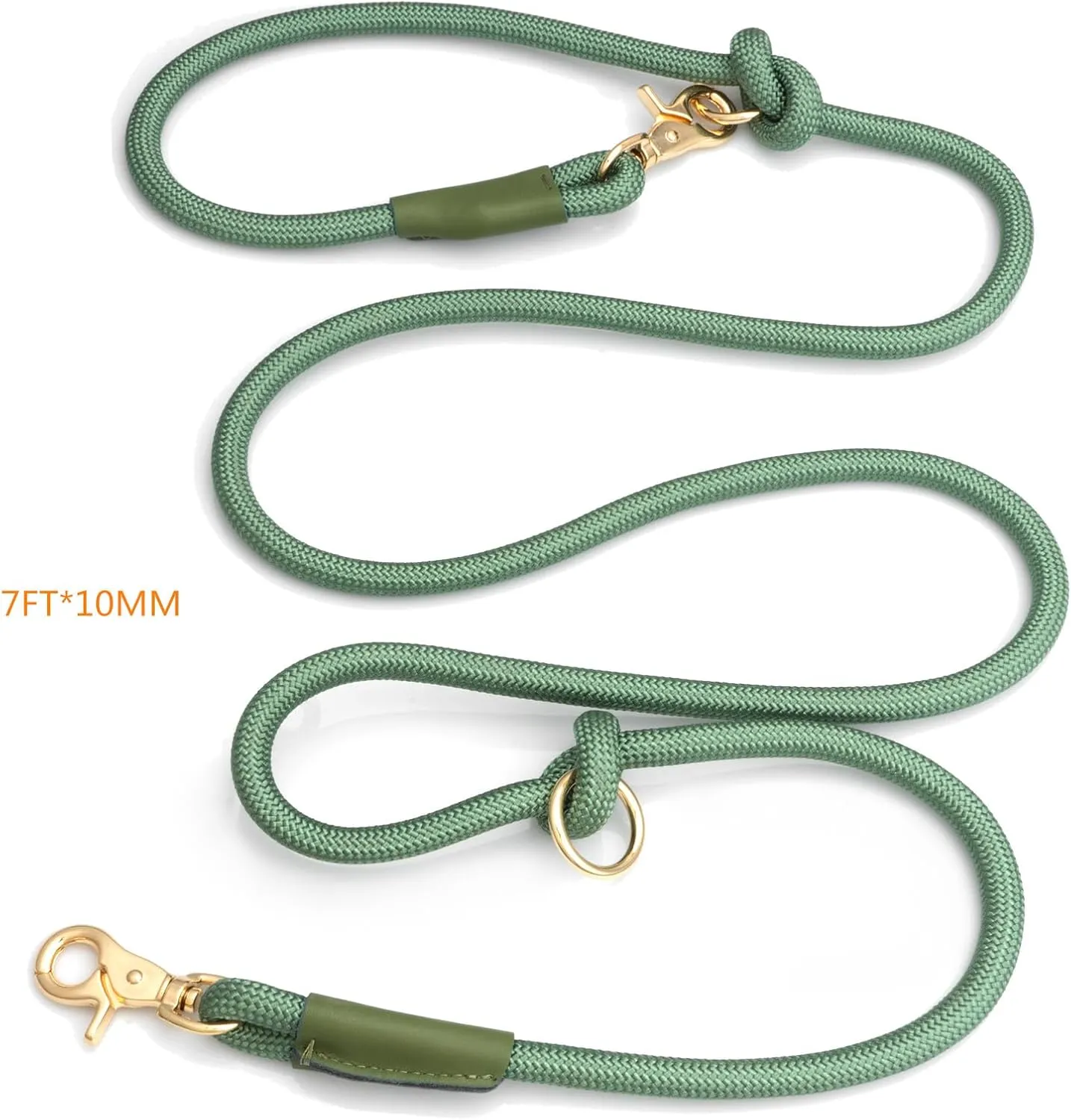 Multifunctional Hands Free Nylon Rope Dog Leash - Crossbody 7FT, Waist Walking Leash for All Breeds (7FT * 10MM, Air Blue)