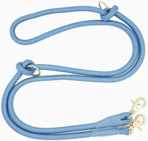 Multifunctional Hands Free Nylon Rope Dog Leash - Crossbody 7FT, Waist Walking Leash for All Breeds (7FT * 10MM, Air Blue)