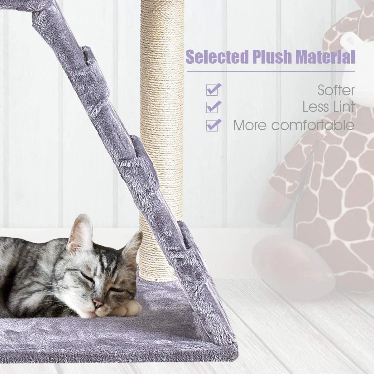 NNECW Multi-Level Cat Tree with Scratching Posts and Ladder for Kittens & Cats