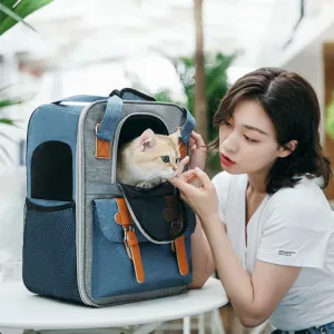 Nylon Foldable Cat Backpack Outdoor