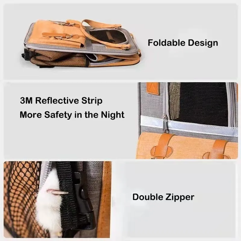 Nylon Foldable Cat Backpack Outdoor