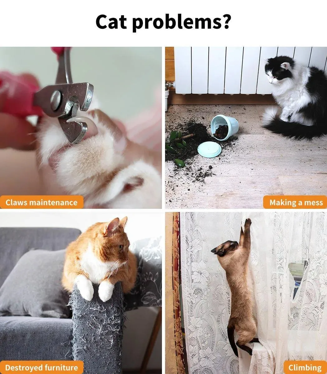 PaWz Cat Tree Scratching Post with Cat Face House