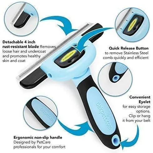 Pet Grooming Brush Effectively Reduces Shedding by Up to 95% Professional Deshedding Tool for Dogs & Cats…