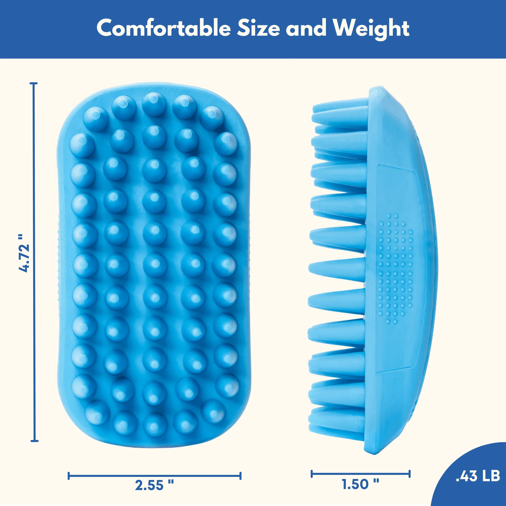 Pet Rubber Wet & Dry Brush