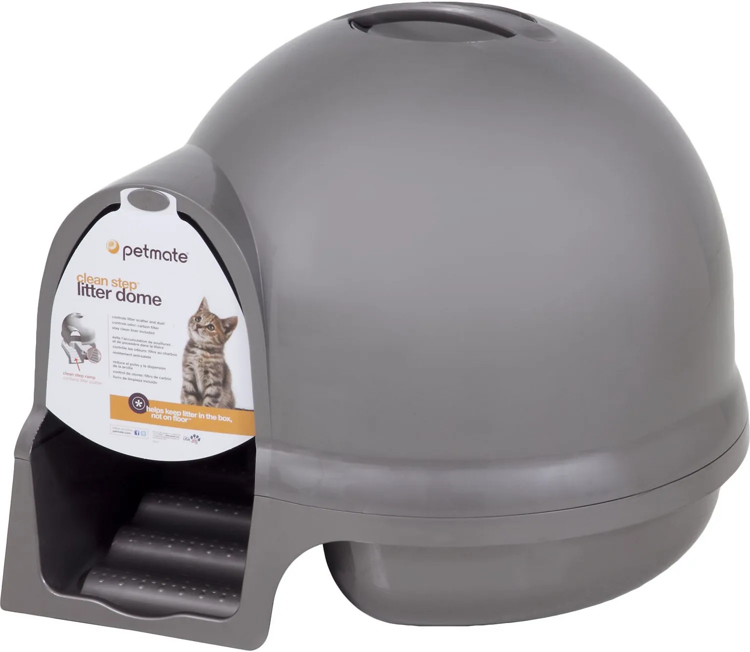 Petmate® Booda® Cleanstep Litter Box Pearl Grey Large