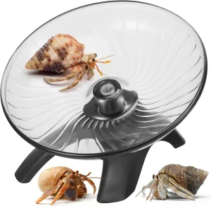 Poen Hermit Crabs Wheel Toy 4.13 x 2.95 x 3.34 Inch Silent Hermit Crab Running Accessories Hamster Wheel Flying Saucer Small Animal Exercise Wheels(4.13 x 2.95 x 3.34 Inch)