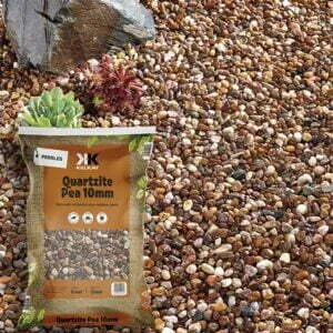 Quartzite Pea 10mm Pebbles 4 Bags