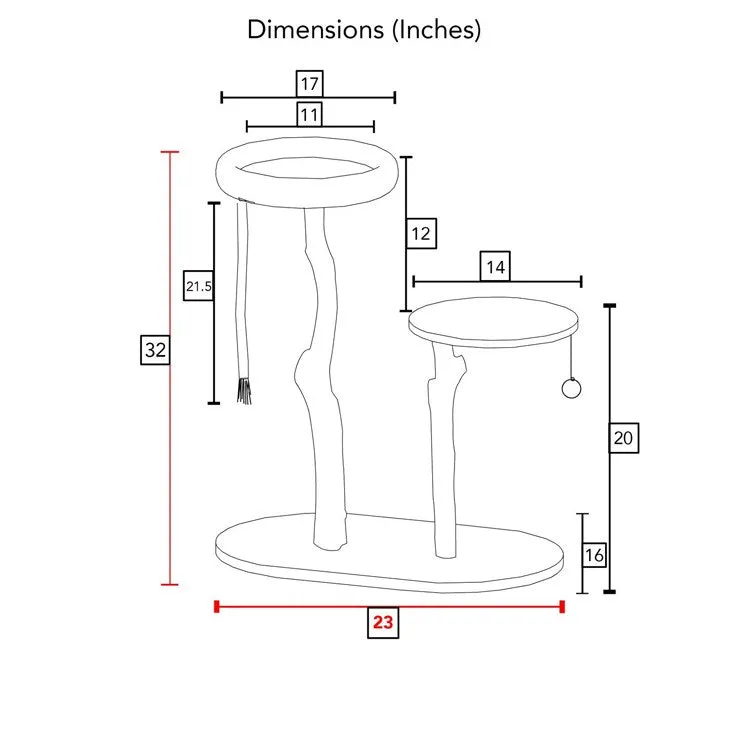 Rizzo Cat Tree Tower - White