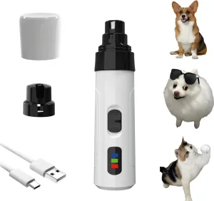Silent Groom Pro Nail Grinder, Dog Nail Trimmer Grinders,Super Quiet Pet Paws Grooming Smoothing Tool,Rechargeable USB Charging Pet Nail Grinder for Small Medium Large Dogs & Cats