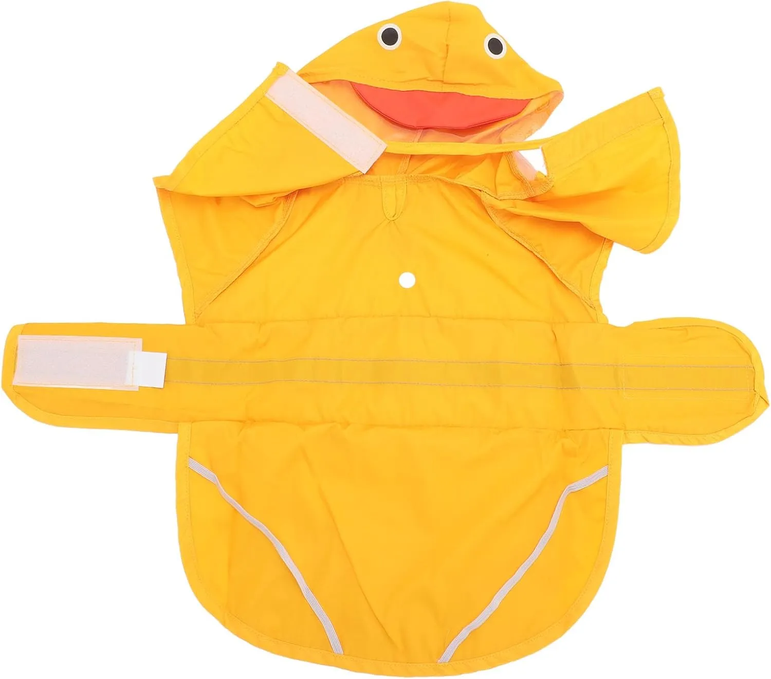 Small Dogs Raincoat, Duck Design Rain Jacket Poncho Hoodies with Reflective Stripe and Transparent Hood for Puppies Small Dogs (XL)