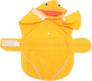 Small Dogs Raincoat, Duck Design Rain Jacket Poncho Hoodies with Reflective Stripe and Transparent Hood for Puppies Small Dogs (XL)