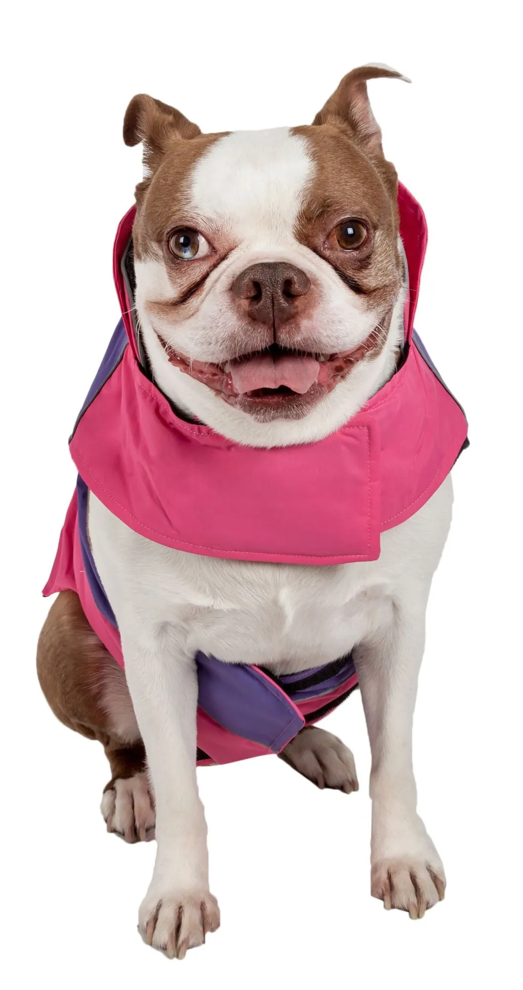 Touchdog Waterproof Convertible Dog Jacket- Pink
