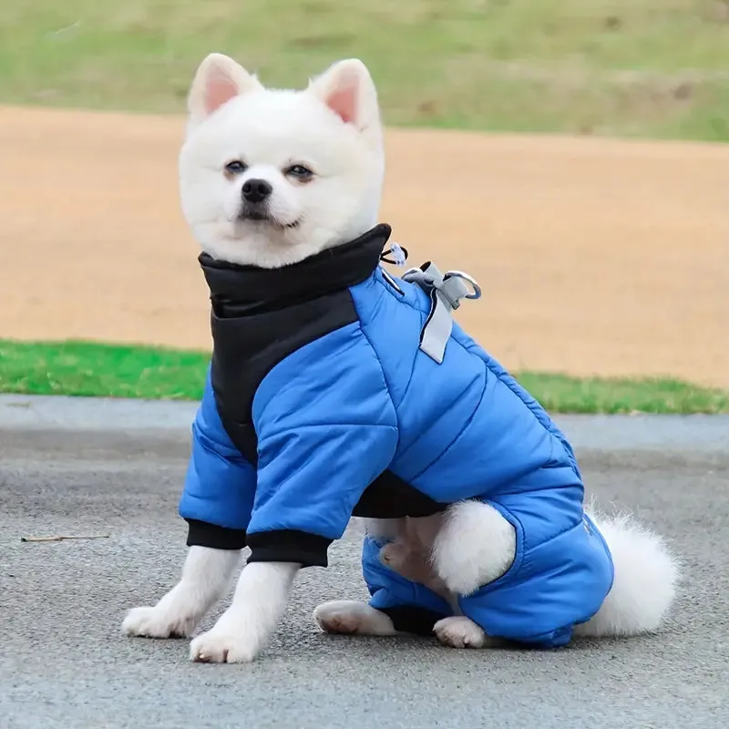 Waterproof Warm Dog Jacket With Reflective Strap