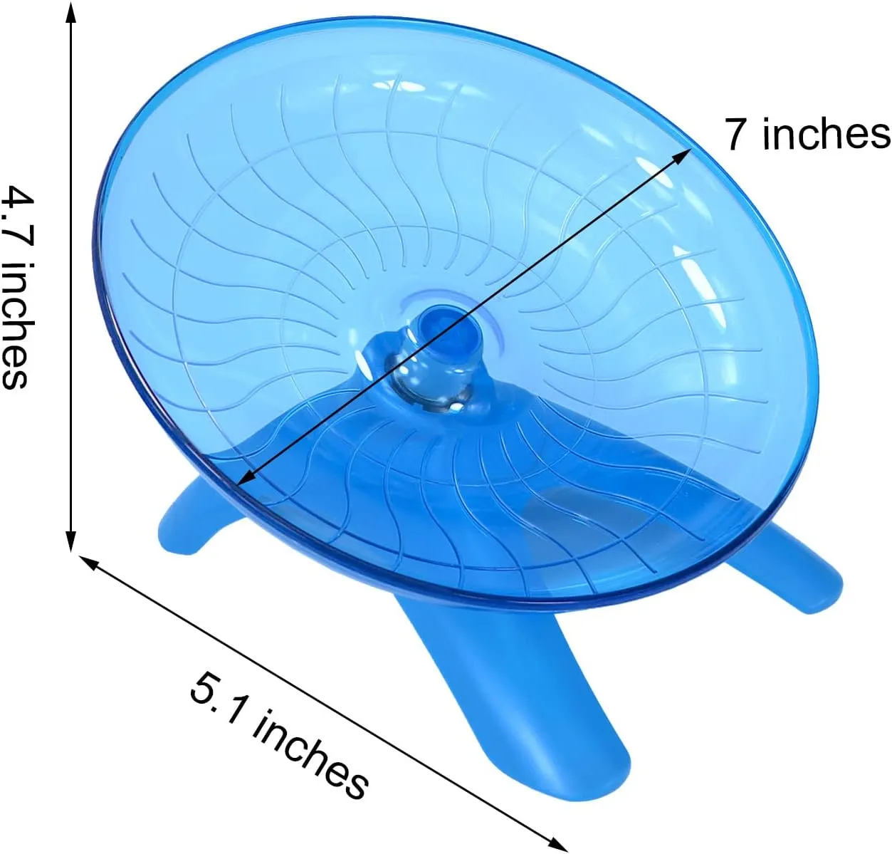 Wontee Hamster Water Bottle Water Dispenser Hamster Silent Exercise Running Wheel for Dwarf Hamsters Gerbil Mice (Blue, 80ML)