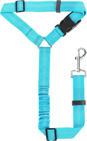 YAODHAOD Dog Seat Belts, Retractable Dog Seatbelts Harness for Car,Adjustable Restraint Safety Leads Vehicle Seatbelt Harness,Nylon Pet Safety Seat Belts Heavy Duty Car Harness for Dogs (Sky Blue)
