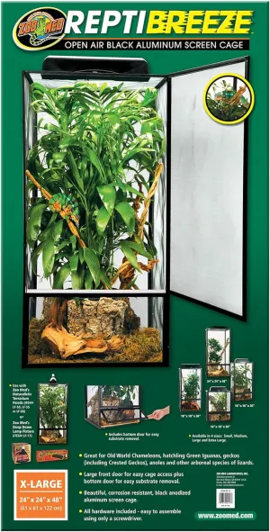 Zoo Med Reptibreeze Open Air Screen Cage 24x24x48